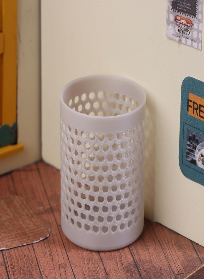 Zhuluck Dollhouse Mini Storage and Laundry Basket, Gray, 1:12 Scale, Plastic Bathroom Laundry Accessory - Image 1